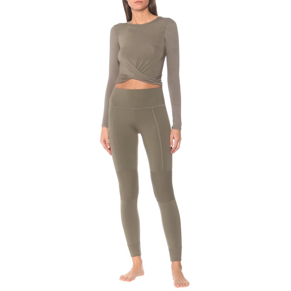 Alo Yoga Avenue Leggings Olive Branch NWOT